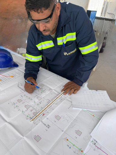 Prancha de projeto elétrico desenvolvido pela LA Services